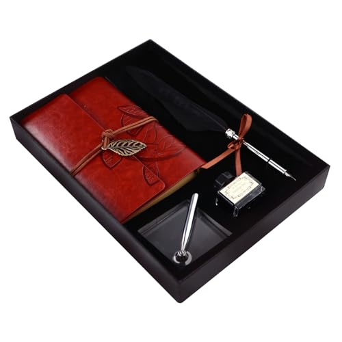 Kit de stylo cahier avec encre et support ensemble vintage européen pour prise de notes