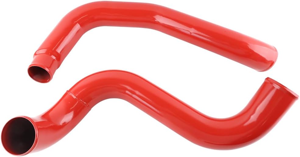Red Turbo Intercooler Pipe Compatible with 2003-2007 Ford F250, F350 F450 F550 Super Duty 6.0L 363CI OHV V8 Diesel Turbo High Flow Aluminum Pipe