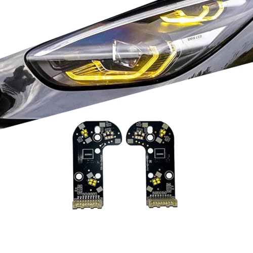 Compatible with Yellow Angel Eye DRL Boards for 2019 Up BMW Z4 G29 LED Headlight Daytime Running Light Turn signal Module Plug And Play (Yellow Light, US Version For car)