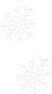 DOITOOL Luz Noturna Ao Ar Livre 2 Pçs Branco Ao Ar Livre Lâmpada De Floco De Neve Festa De Natal Lâmpada De Floco De Neve Decoração Lâmpada LED Luz De Floco De Neve Luzes Coloridas