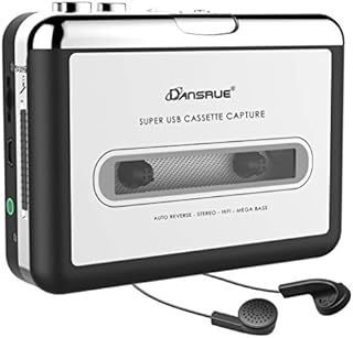 Updated Cassette to MP3 Converter, USB Cassette Player from Tapes to MP3, Digital Files for Laptop PC and Mac with Headphones from Tapes to Mp3 New Technology,Silver z106