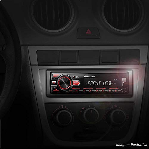 MP3 Player Automotivo Pioneer MVH-98UB 1 Din USB AUX FM RCA Interface Android Busca Pasta 4x23W RMS
