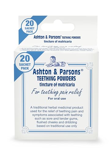 Ashton & Parsons Teething Powders Used to Soothe Teething Pain and Symptoms for Babies from 3 Months+ Natural Traditional Remedy UKs No1 Teething Brand in Pharmacy* Pack of 20.