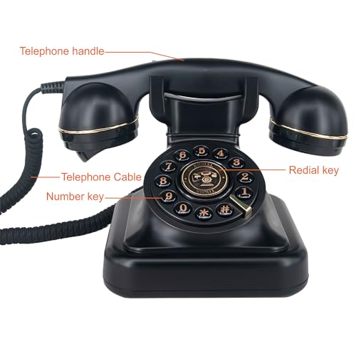 Téléphone terrestre vintage noir le cadeau idéal pour amateurs d'objets rétro - 5