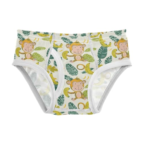 visesunny Boys Potty Training Underwear Funny Banana Monkey Breathe Cotton Briefs Size 2T-8Y for Toddler