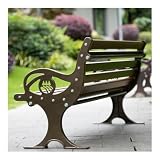 Małe, wytrzymałe ławki ogrodowe do użytku na zewnątrz Aluminum Park Bench with Backrest – Outdoor Garden Patio Seating for Parks, Ławka ogrodowa do ogrodu, na werandę i do parku(120cm)