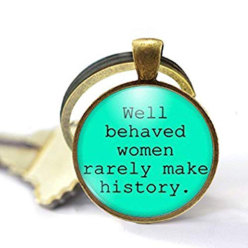 Porte-clés en verre « Well Behaved Women Rarely Make History » Cover