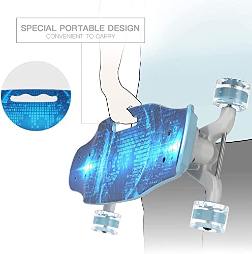 Pasbas 6.2 X 23.2 Inches Skateboard In Plastic Colourful Plastic Skateboards For Child, Beginners, Kids & Flexible Deck & Smooth Pu Wheels Skateboard For Kids Outdoor Sports (Dublue) #TOP3