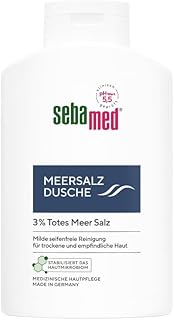 SEBAMED Meersalz Dusche 400 ml, Duschgel für Männer und Frauen, mit original totem Meersalz, seifenfreie Reinigung für empfindliche und trockene Haut