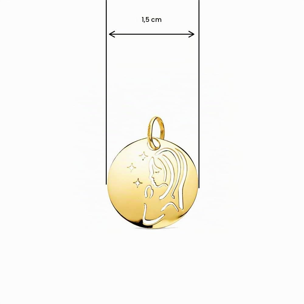 L'Atelier d'Azur Collier - Médaille Vierge Or Jaune - Chaîne Dorée