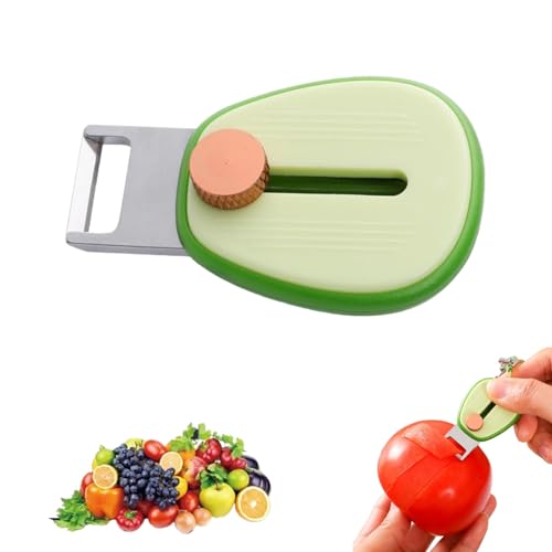 Mini Portable Fruit Peeler with Keychain | Stainless Steel Vegetable Skin Peeler | Retractable Pocket Peeler for Travel & Outdoor Use