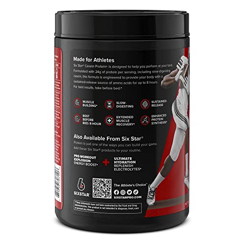 Six Star Casein Protein Powder Elite Casein Protein Powder | Slow-Digesting Micellar Casein Protein Powder For Muscle Gain | Triple Chocolate Protein Powder, 2 Lbs (26 Servings) (Package May Vary) #TOP1
