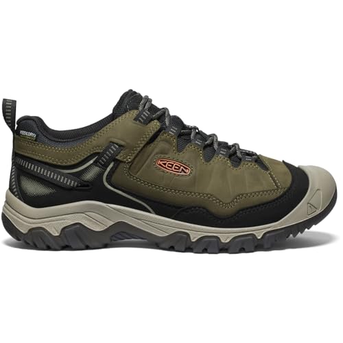 KEEN Men's Targhee 4 Low Height Durable Comfortable Waterproof Hiking Shoes, Dark Olive/Gold Flame, 15 Wide by KEEN - Used condition - Image 2