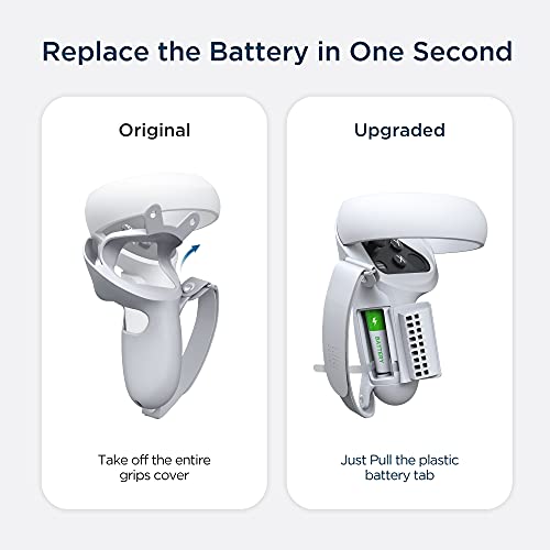 image for KIWI design Upgraded Controller Grips Cover with Battery Opening Prote