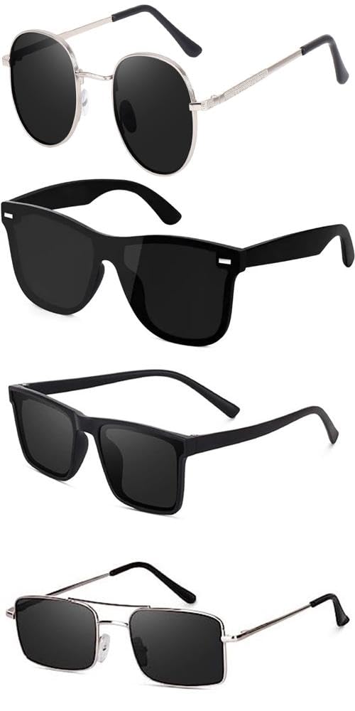 Cat Eye Candy Mc Stan Unisex Combo Offer Pack Of 4 Shades Glasses White Black Non Polarized Sunglasses Women And Men Small Combo Offer Pack Of Cat Eye Candy Mc Stan Mc-011-image-3