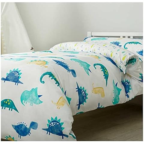 COTTON ARTean Funda Nordica Reversible Infantil Rex Cama de 90 Cierre con Botones Cover