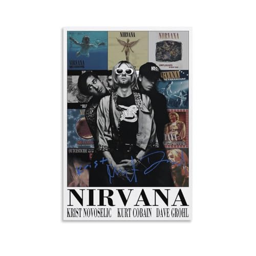 AMZKKADL Nirvana - Póster de Kurt Cobain de la banda de Nirvana, 30 x 45 cm
