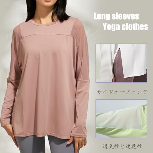 Zleufirty レディーススポーツロングTシャツ M パープル