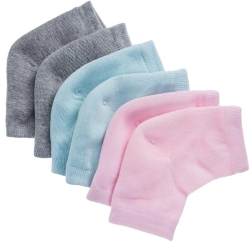 La Mejor Lista de Fundas de talonarios para Hombre - los preferidos. 45 3 Pares Calceta Talonera Hidratante Talones Resecos Talonera Sin Dedos Gel Hidratante Para Pies Ventilación Gel integrado Cuidado del talón diurno y nocturno