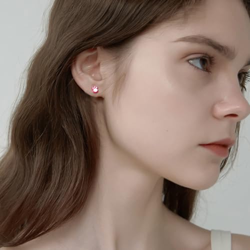 Image of NEWITIN 100 Pairs Colorful Cute Earrings for Girls Sensitive Ears Hypoallergenic Girl Stud Earrings Set Stainless Steel Cartoon Stud for Girls and Women
