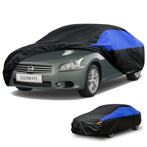 Image of GUNHYI Nissan Car Cover Custom Fit Nissan Maxima Waterproof All Weather, Lightweight Full Exterior Cover for Automobiles Outdoor Sun UV Rain Dust Snow Wind Protection.