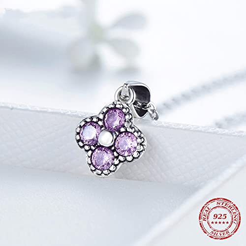 Collier pendant fleurs purple zircon pour soirées et fêtes - 2