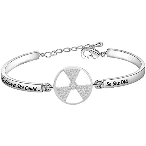 MAOFAED X-Ray Tech Gift Radiographer Gift She believed She Could So She Did Radiology Technologist Gift Radiologist Gift Radiology Graduation Gift Future X-Ray Tech Gift (she believed x ray silver)