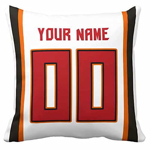 Image of ANTKING Throw Pillow 2 Pack with Custom Name and Number Personalized Gift for Men Women Boys
