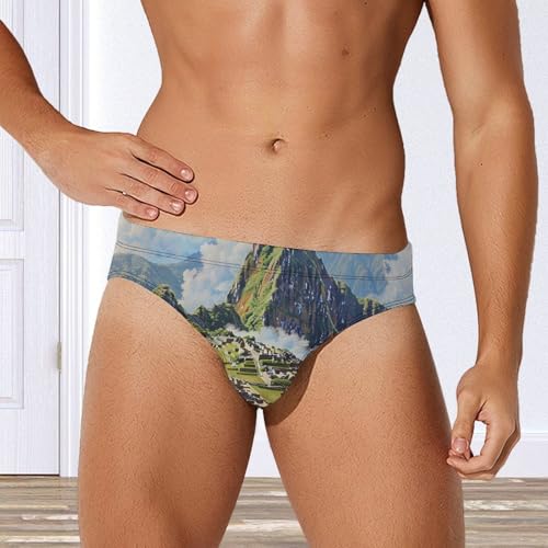 Machu Picchu Landscape Novelty Men's Brief Swimwear Pants Swimming Trunks Beach Shorts Underwear4