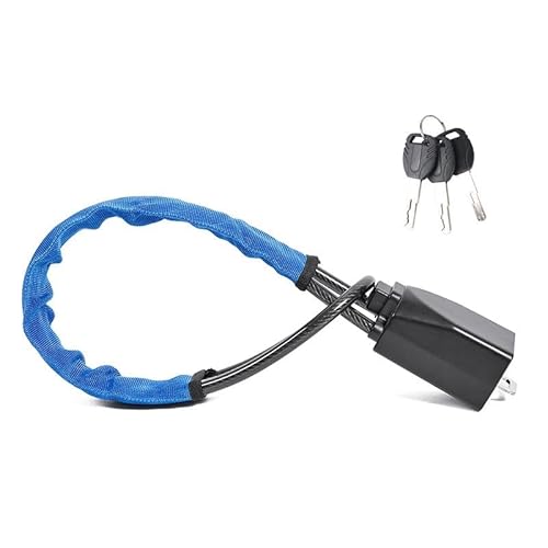 Cvndts Blue Steering Wheel Lock Anti-Theft Device For Car Steering Wheel Lock Safety Belt Buckle Steel Cable Wire Rope Mo Seat Belt Lock(Blue)