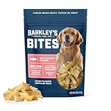 Barkley’s Bag Salmon Bites, Freeze Dried Dog Treats and Food Topper, Made with Wild-Caught Salmon, Bite-Sized Whole Pieces for Training Rewards, for All Dog Breeds, Ages & Sizes, 4 Oz Bag (1 Pack)