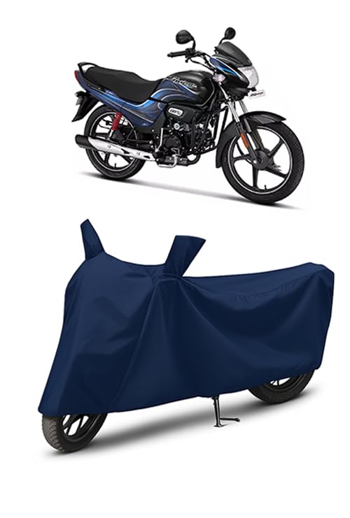 Image of Waterproof Bike Cover for Hero Passion Plus | All Weather Protection from Rain, Dust, UV Rays & Scratches with Mirror Pockets & Buckle Belt | Passion Plus Bike Cover