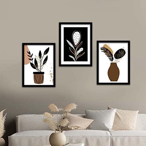 Image of kotart - Modern Art Framed Wall Posters /Paintings for Living room Bedroom Office - Wall Paintings /Hangings - Framed Wall Art Frames - Paintings for Home Decor Set of 3 (Art 6, 13x17 inch)