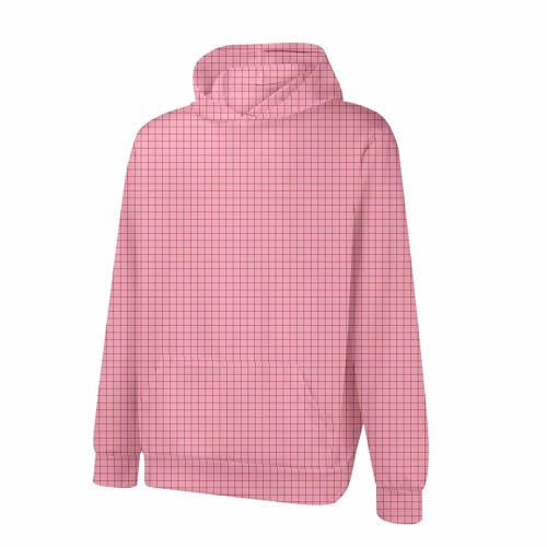 Sudadera sin mangas hombre con capucha rosa M casual 4
