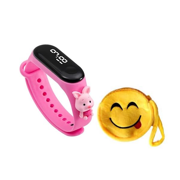 MTSH LED Display Fashionable Children Kids Digital Watches and Coin Pouch Waterproof Sports Square Electronic Led Watch for Kids, Boy & Baby Girls (B0CKP6NGJD) Amazon Price History, Amazon Price Tracker