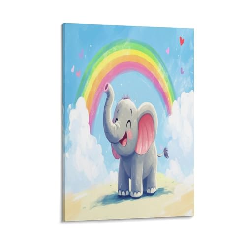Impression sur toile éléphant pour une décoration murale de chambre