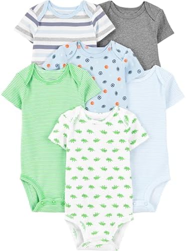 Simple Joys by Carter's Baby Boys 6-Pack Short Sleeve Bodysuits Shirt