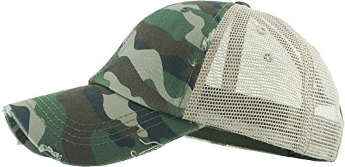 Image of Classic Plain Ponytail Messy High Bun Headwear Adjustable Cotton Trucker Mesh Glitter Hat Baseball Cap