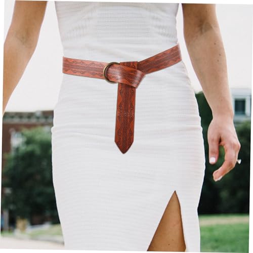 Medieval Viking Waist Belt Embossed Design Renaissance Style Adjustable Size Fashionable Accessory for Men for Cosplay and Reenactment4