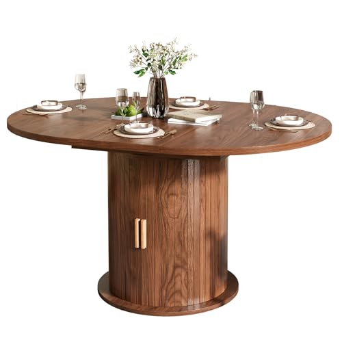 HOTAMO 43.3" to 59" Extendable Dining Table Set for 4-6,
