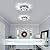DAXGD Mini Crystal Chandeliers Light Modern Flush Mount Crystal Ceiling Lights Round Shape Close to Ceiling Light for Bathroom, Bedroom, Kitchen, Girls Room(7.9 Inch)