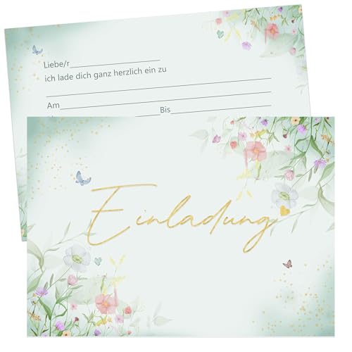 NISENTIA 20 x Einladungskarten Geburtstag, Einladungskarten Firmung Einladung Hochzeit Einladungen Geburtstag Taufe Jugendweihe Konfirmation Hochzeitseinladungskarten Hochzeitseinladungen