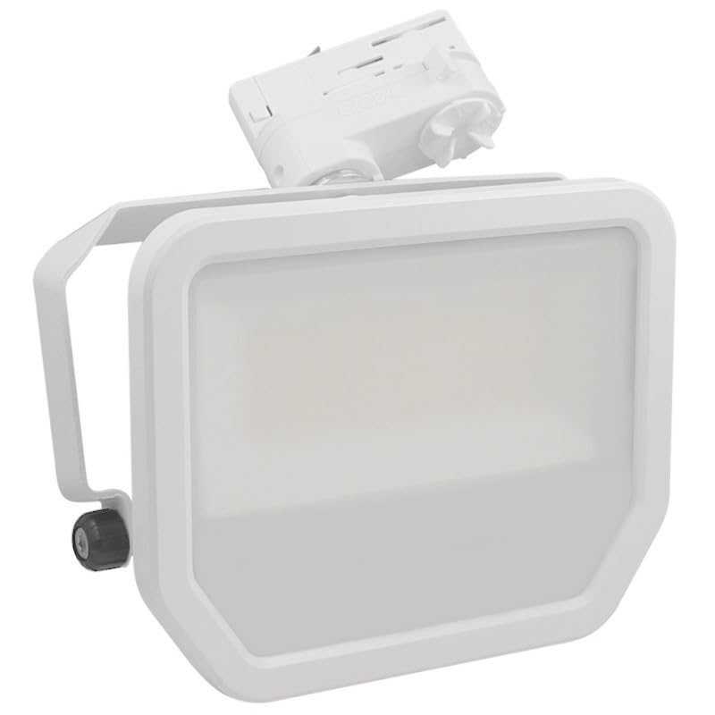 Xenterio LED Flutlichtstrahler für 3-Phasen Stromschiene, Alu, 50W, 4000K (neutralweiß), 5500lm, 100°, 55000h, weiß