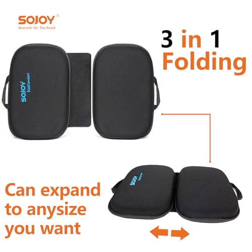 Sojoy iGelComfort 3 in 1 Foldable Gel Seat Cushion Featured with Memory Foam (A Must-Have Travel Cushion! Smart, Easy Travel Cushion) (Size: 18.5“ x 15" x 2") - Thumbnail 3