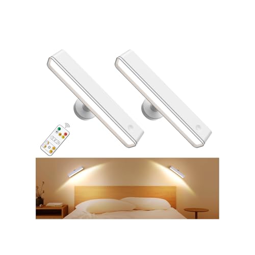 Aplique pared recargable interior con bateria 6000mAh y control remoto pack de 2 lamparas