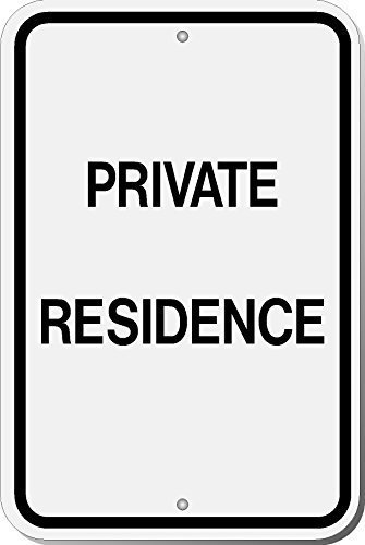 Bonoff Private Residence Signs Warning Caution Sign Safety Sign Traffic Road Sign Aluminum Indoor Or Outdoor Signs For Home Office Work 8X12 Inches
