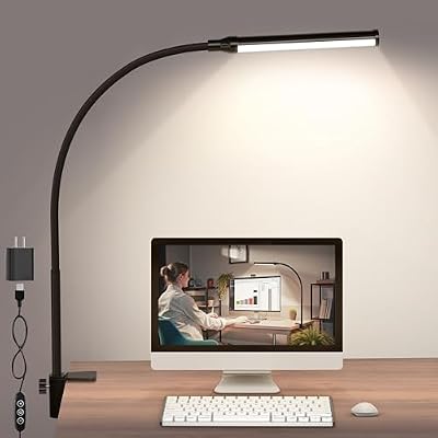 ShineTech Flexible LED Desk Lamp with Clamp