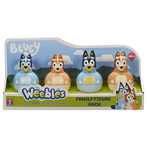 Character Options 07717 Four Pack Weebles Wobble Preschool Figures Bluey Toys for 18mth+