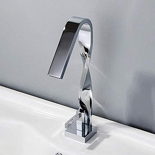 Mitigeur salle de bain eau chaude et froide robinet vasque laiton chromé YRYRYW
