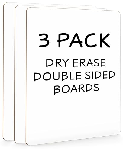 Scribbledo 3 Pack 9x12 Inch Small Dry Erase Boards, Mini Whiteboards Handheld Lapboards for Students, Home, Office, and Kitchen Use Dry Erase Board